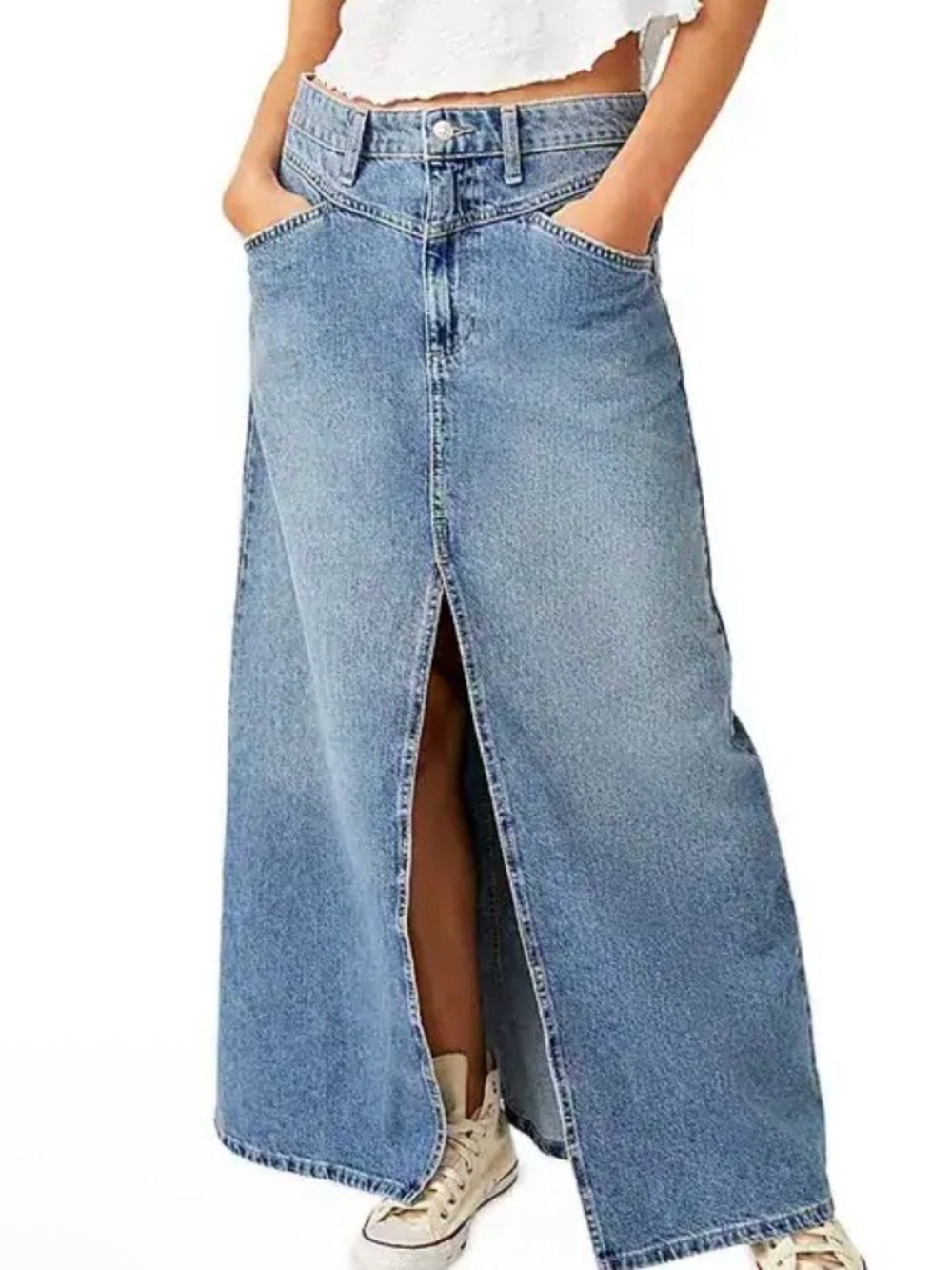 NWOT We The Free Come As You Are Denim
Maxi Skirt